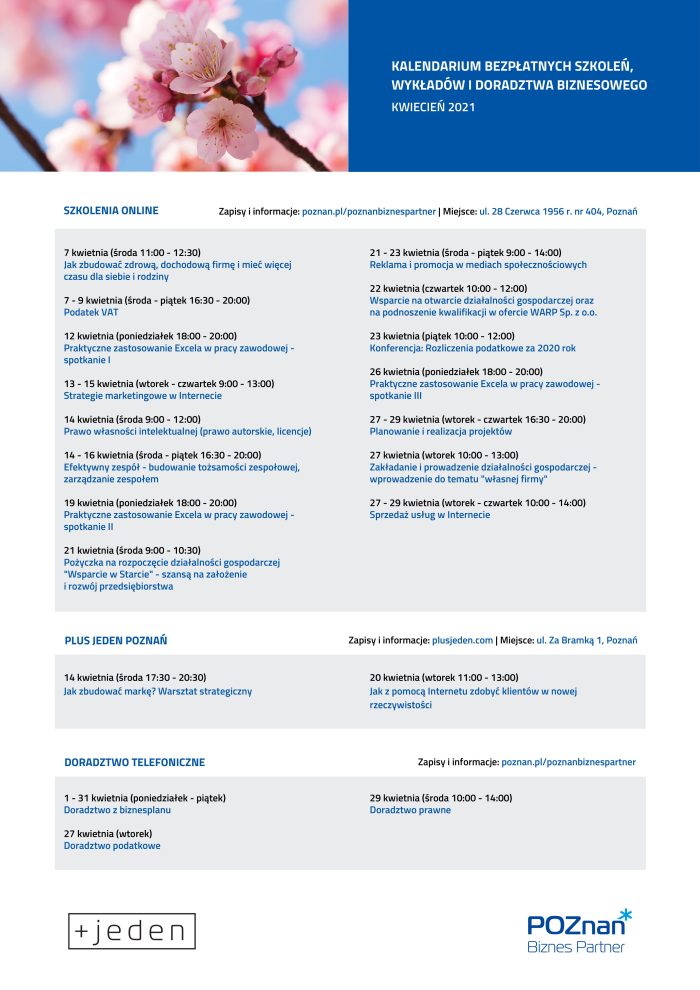 Szkolenia i doradztwa – Wydział Działalności Gospodarczej i Rolnictwa