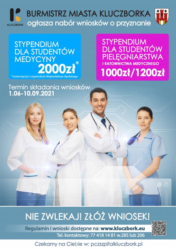 Stypendia dla studentów kierunków medycznych, pielęgniarstwa lub ratownictwa medycznego