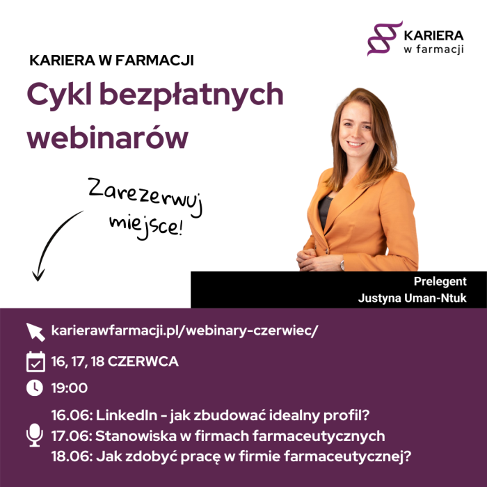 Bezpłatne webinary z Kariera w Farmacji!