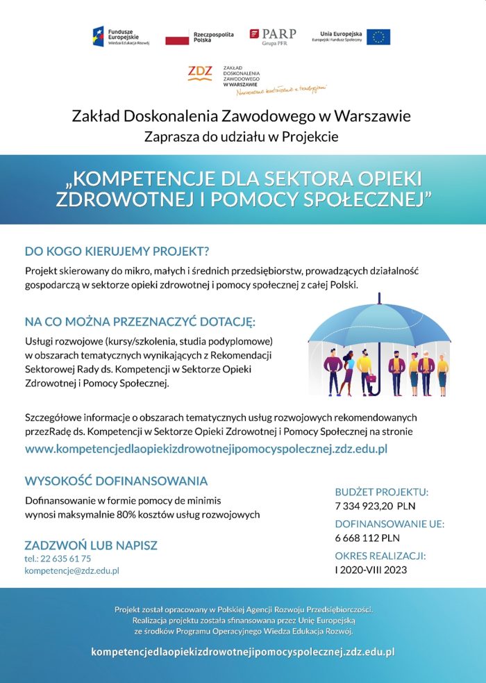 Projekt „Kompetencje dla Sektora Opieki Zdrowotnej i Pomocy Społecznej”