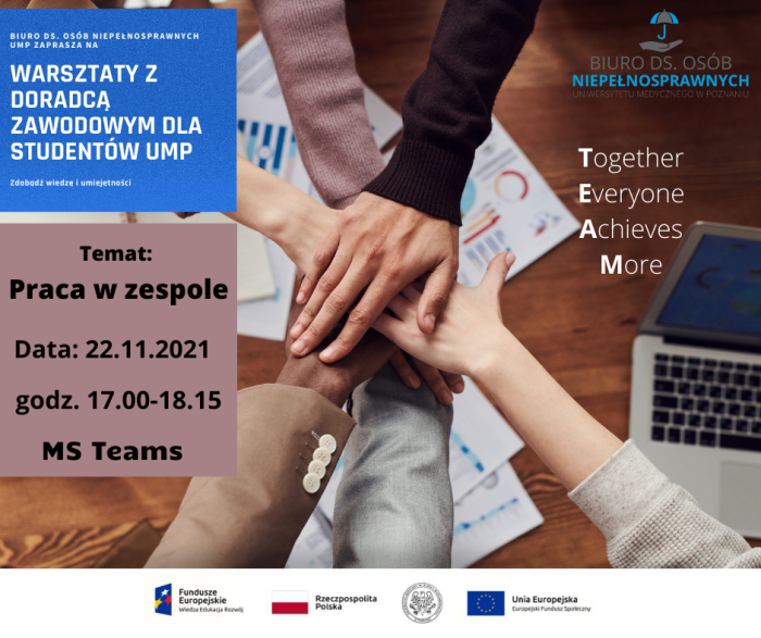 Praca w zespole – Warsztaty z doradcą zawodowym dla studentów UMP
