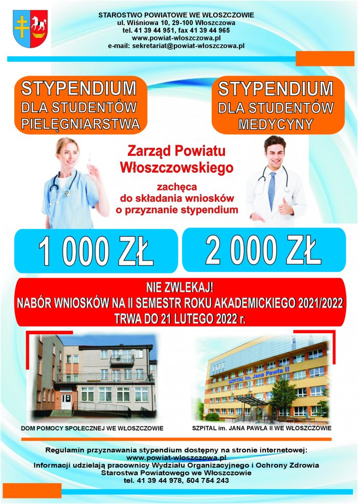 Stypendia dla studentów kierunku lekarskiego i pielęgniarstwa