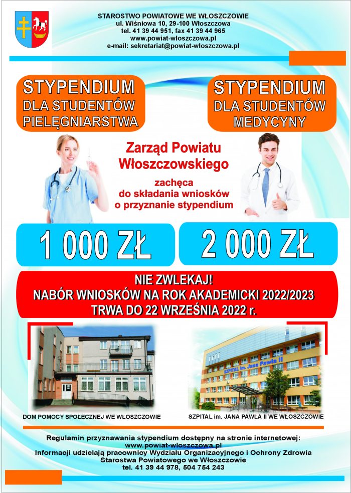 Stypendia dla studentów kierunku lekarskiego i pielęgniarstwa