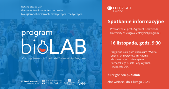 Program BioLAB – staż w USA