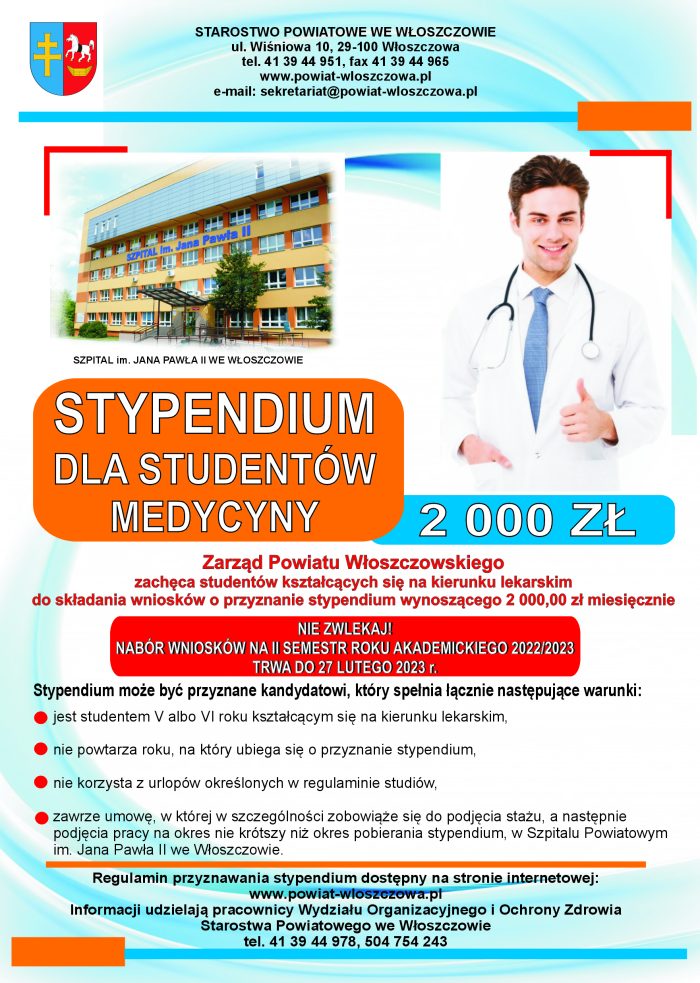 Stypendia dla studentów kierunku lekarskiego