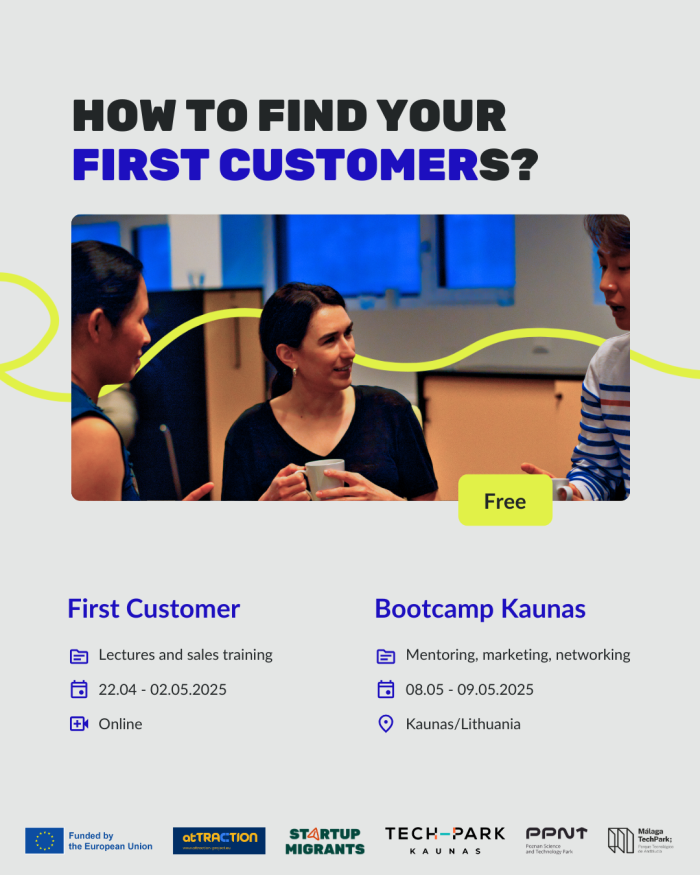 Szkolenia umiejętności sprzedażowych i Bootcamp w Kownie w ramach projektu atTRACTION