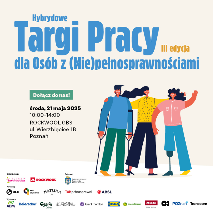 Zapraszamy na 3. edycję Hybrydowych Targów Pracy dla Osób z (Nie)pełnosprawnościami!