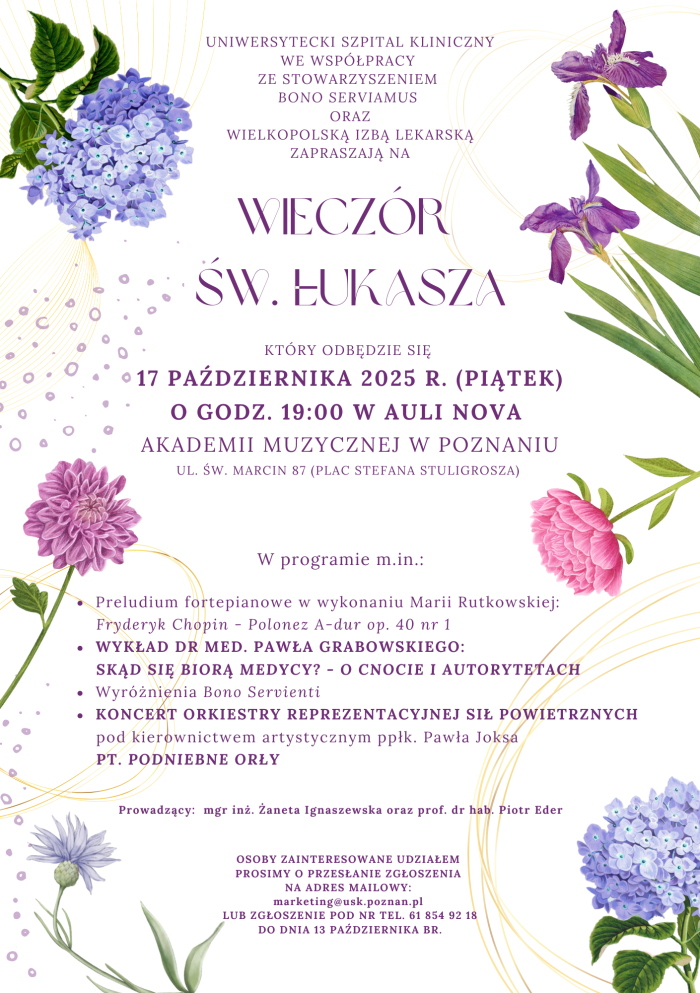 Zaproszenie na Wieczór św. Łukasza