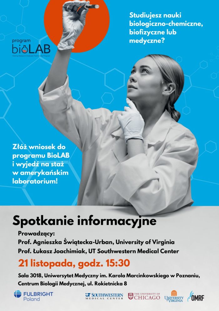 BioLAB – Twój staż marzeń w USA – spotkanie informacyjne 21.11